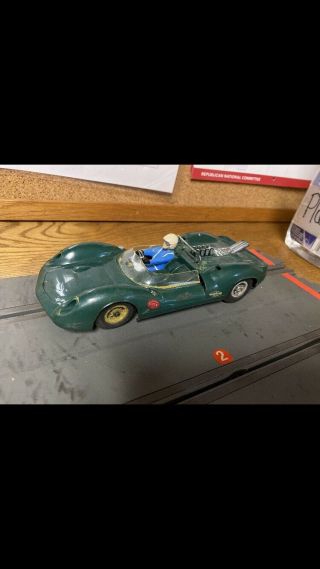 Vintage 1965 1/24 Scale Cox Lotus 40 Slot Car Green