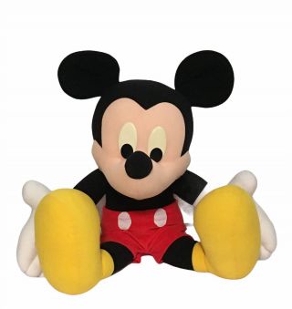 Rare Disney Mattel Arco Toys Vintage Large Mickey Mouse Plush Talking 28”