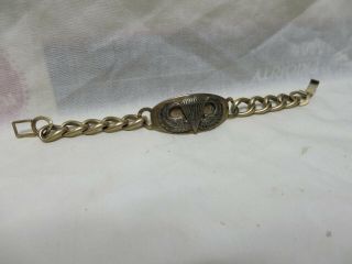 US VINTAGE WW 2 ARMY ID BRACELET PARACHUTE AIRBORNE GOLD FILLED HOME FRONT WWII 2