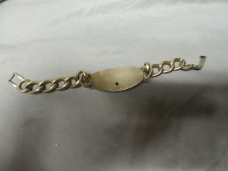 US VINTAGE WW 2 ARMY ID BRACELET PARACHUTE AIRBORNE GOLD FILLED HOME FRONT WWII 3