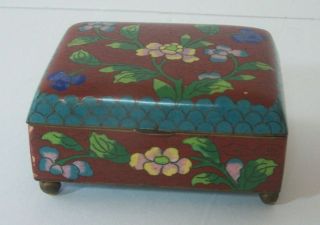 Old Chinese Cloisonné Hinged Lid Box