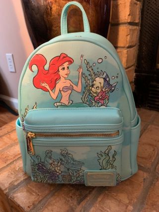 Loungefly Disney Little Mermaid Mini Backpack Ariel Nwt