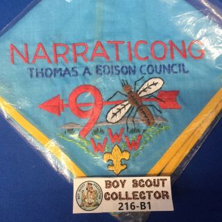 Boy Scout Oa Narraticong Lodge 9 N2 Order Of The Arrow Embroidered Neckerchief