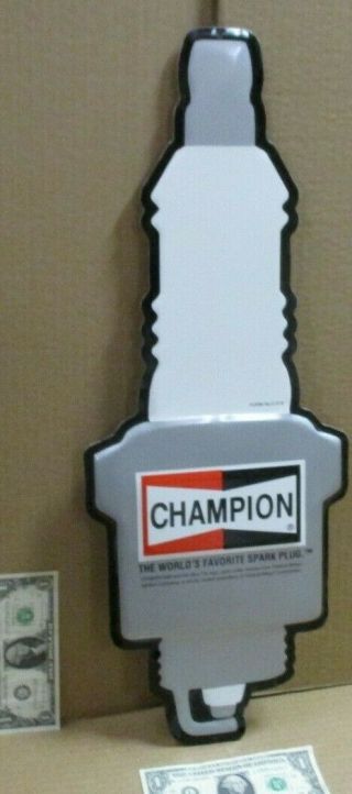 Champion - Looks Like A Big Spark Plug - Car Truck Tune - Up Shop - Giant Size Sign