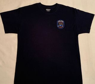 NYPD York City Police T - Shirt Sz L Brooklyn Bronx Queens Finest ESU NYC 2