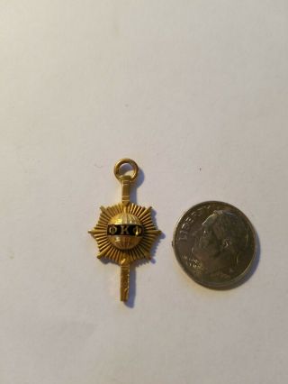 Vtg 1952 ΦΚΦ Phi Kappa Phi Enamel Gold Filled Fraternity Key Pendant