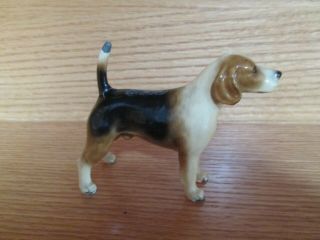 Vintage Mortens Studio Beagle Dog Figurine With Metal Core Some Issues