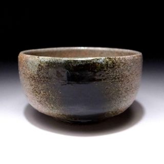 $pd48: Vintage Japanese Pottery Tea Bowl Of Shigaraki Ware