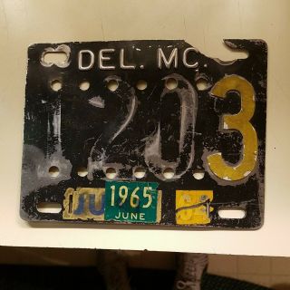 Delaware Motorcycle Stainless License Plate