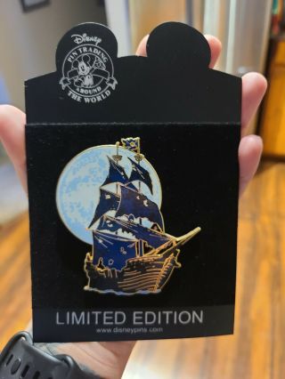 Disney Black Pearl Proof Series Jumbo Pin Le 500 Pirates Of The Caribbean Rare