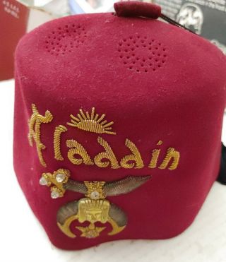 Jeweled Shriner Fez Hat Aladdin