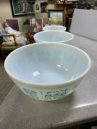 Vintage Pyrex Butterprint Amish Nesting Mixing Bowls Set Of 3 401 402 403 Usa