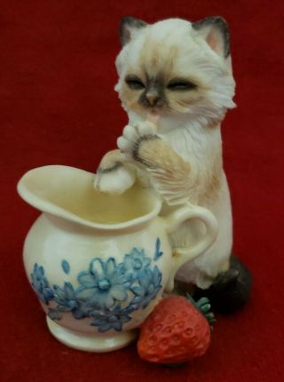 Country Artists - Kitten With Creamer - Cat Figurine 02230