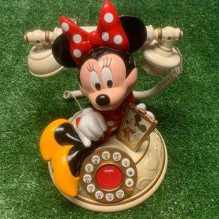 Vintage Telemania Disney Minnie Mouse Desk Telephone Love Mickey