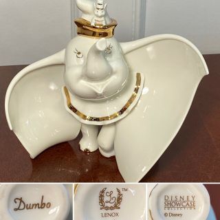 Vintage Disney Showcase By Lenox Dumbo & Timothy Porcelain & 24k Gold Figurine