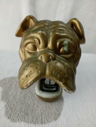 Vintage Golden Bulldog Porcelain? Stapler Lego Made In Japan