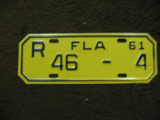 1961 Florida Motorcycle License Plate