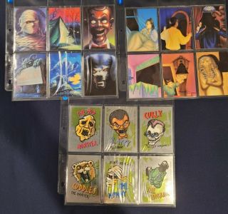 RARE VINTAGE 1996 Topps Goosebumps COMPLETE 80 card set binder and packs promo 3