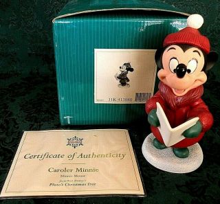 (caroler Minnie " Wdcc Minnie Mouse " Large Figurine Retired (nib) 6 " Tall