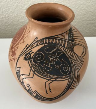 Vintage RARE JUAN QUEZADA Mata Ortiz Mexican Pottery Pot - NR 2