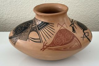 Vintage RARE JUAN QUEZADA Mata Ortiz Mexican Pottery Pot - NR 3