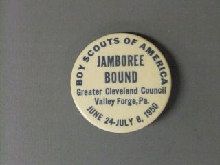 Boy Scout National Jamboree 1950 Greater Cleveland Council Pinback Button