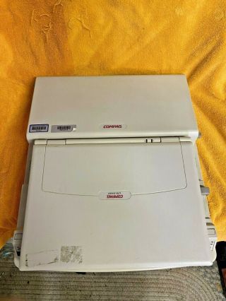 Compaq Lte 5400 Pentium Vintage Laptop,  Dock,  Charger And Additional Cards