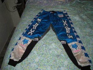 Vintage Fox Image Moto - X Motocross Race Pants Knees Made With Kevlar Size 40