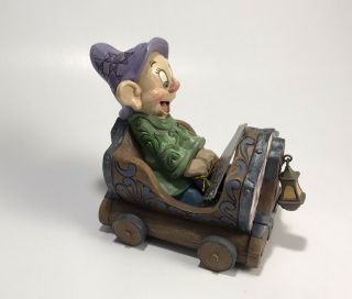 Jim Shore Disney Dopey Seven Dwarfs Mine Train Statue Figurine Dwarves NIB 3