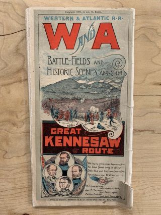 W&a Railroad Kennesaw Route Civil War Battle Fields & Historic Scenes Booklet