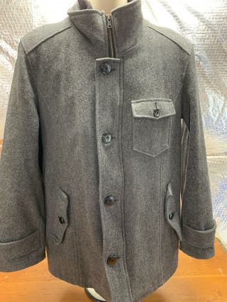 Schott Wool Blend Lined Jacket Coat Vintage Made In Canada Mens Large