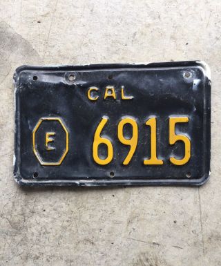 Black And Yellow California Exempt Motorcycle License Plate Paint