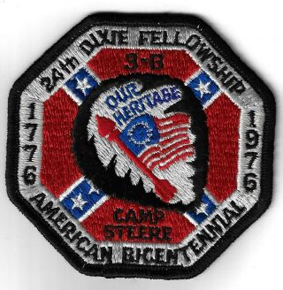 1976 Dixie Fellowship Patch Oa Area Se 3b Host Catawba 459 Camp Steere [pd266]