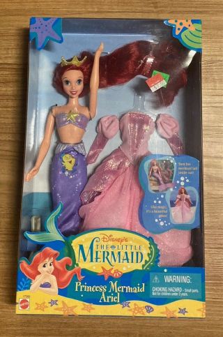 Vintage - Rare Disney - The Little Mermaid Princess - Ariel Doll 1997