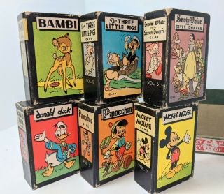 Vintage Walt Disney MICKEY MOUSE LIBRARY OF CARDS 1946 Miniature Card Games 2