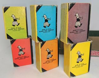 Vintage Walt Disney MICKEY MOUSE LIBRARY OF CARDS 1946 Miniature Card Games 3