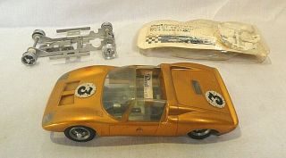Look Two 1960`s Revell Ford Gt40 1/24 Vintage Slot Cars With Chassis