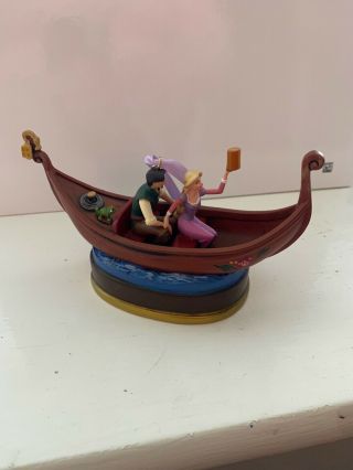 Disney Store Tangled Sketchbook Ornament Rapunzel Flynn Musical Boat.