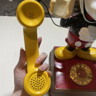 1976 Mickey Mouse Rotary Dial TelePhone Walt Disney Disneyland Phone 3