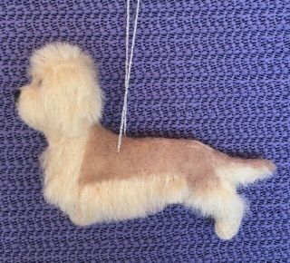Dandie Dinmont Terrier Dog Part Needle Felted To Hang