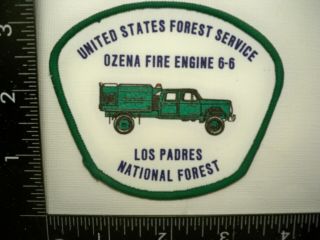 Old Federal Forest Service Usfs Los Padres Nf Silk Screen Patch Blm Fire Engine