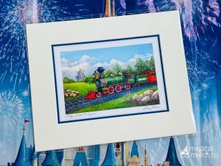 Disney Parks Lilly Belle 2 Train Engine By Larry Dotson Print 8” X 10”
