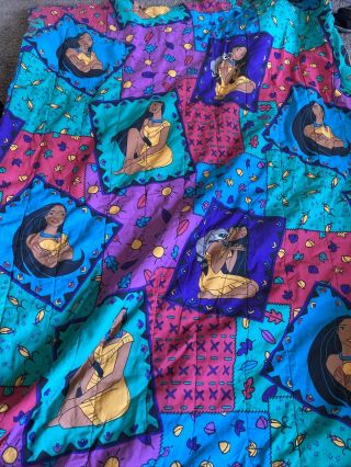 Vintage Disney’s Pocahontas Reversible Twin Comforter Blanket Bedding 2