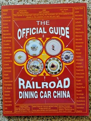 Official Guide To Railroad Dining Car China 204 Page Book By Doug Mcintyre