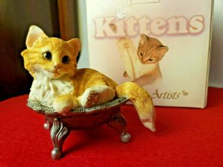 Country Artists Kittens Handmade Cat Figurine - Sweet Confections 02828