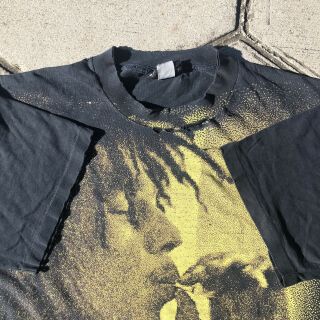 Vintage 90s Bob Marley All Over Print Rap Tee T Shirt Sz XXL Reggae Babylon Weed 2