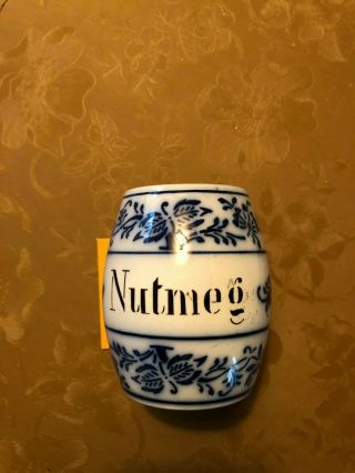 Blue And White Porcelain German Spice Jar