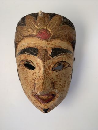 Wooden Carved Mask.  Antique