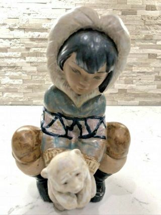 Vintage Lladro Gres Figurine " Poor Little Bear " 2232 Retired Precious