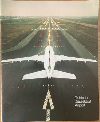 Dusseldorf Airport Brochure 1980s Lufthansa B747 Sas Dc8 Ltu Tristar Air Canada